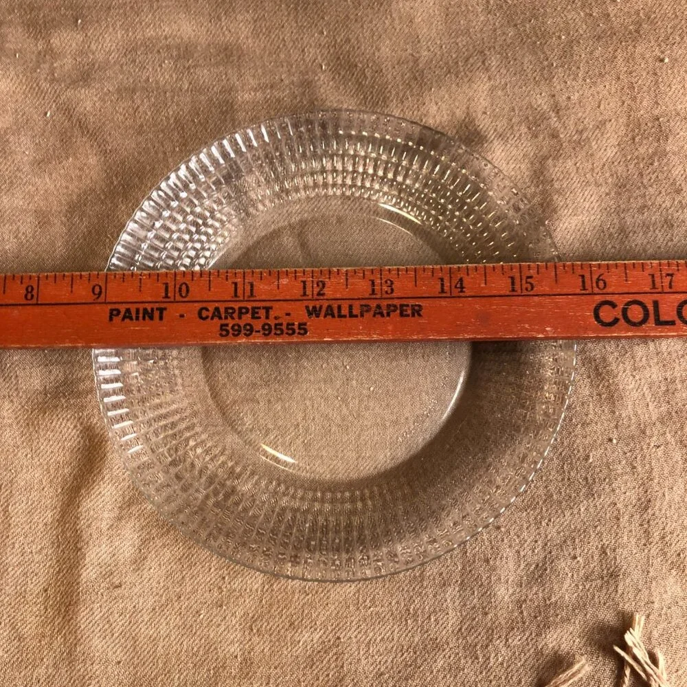Vintage Clear Glass Salad Plate, one plate